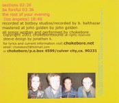 Strange Lines - CD back cover