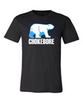 Chokebore "polar bear" T-shirt, black (front)